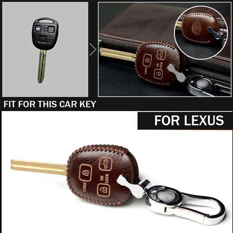 Max 42% OFF Classic Cowhide Car Key Fob Case Cover GX GS Bag For IS Store ES LEXUS