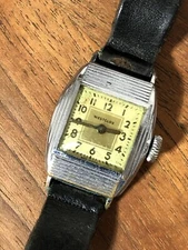 Vintage Westclox Watch Art Deco Case Mechanical Made In USA For Parts Or Repair