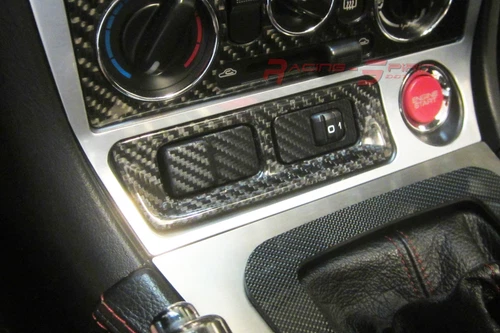 UNIQUE REAL GLOSSY CARBON FIBER CENTER CONSOLE SWITCHES COVER 99-05 MX5 NB MIATA