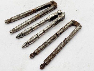 RESTPOSTEN VINTAGE METALL NUSSKNACKER 3ER SET ANTIKE MUSCHELKNACKER