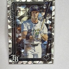 Topps 2025 Update Series Jake Mangum Tampa Bay Rays Rookie #US306 Diamonte NM