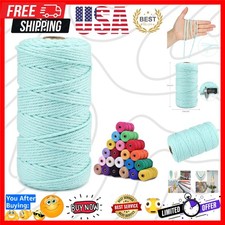 Macrame Cord,3mm x 328 Feet Cotton Macrame Cord,Colored Cotton Cord Macrame S...