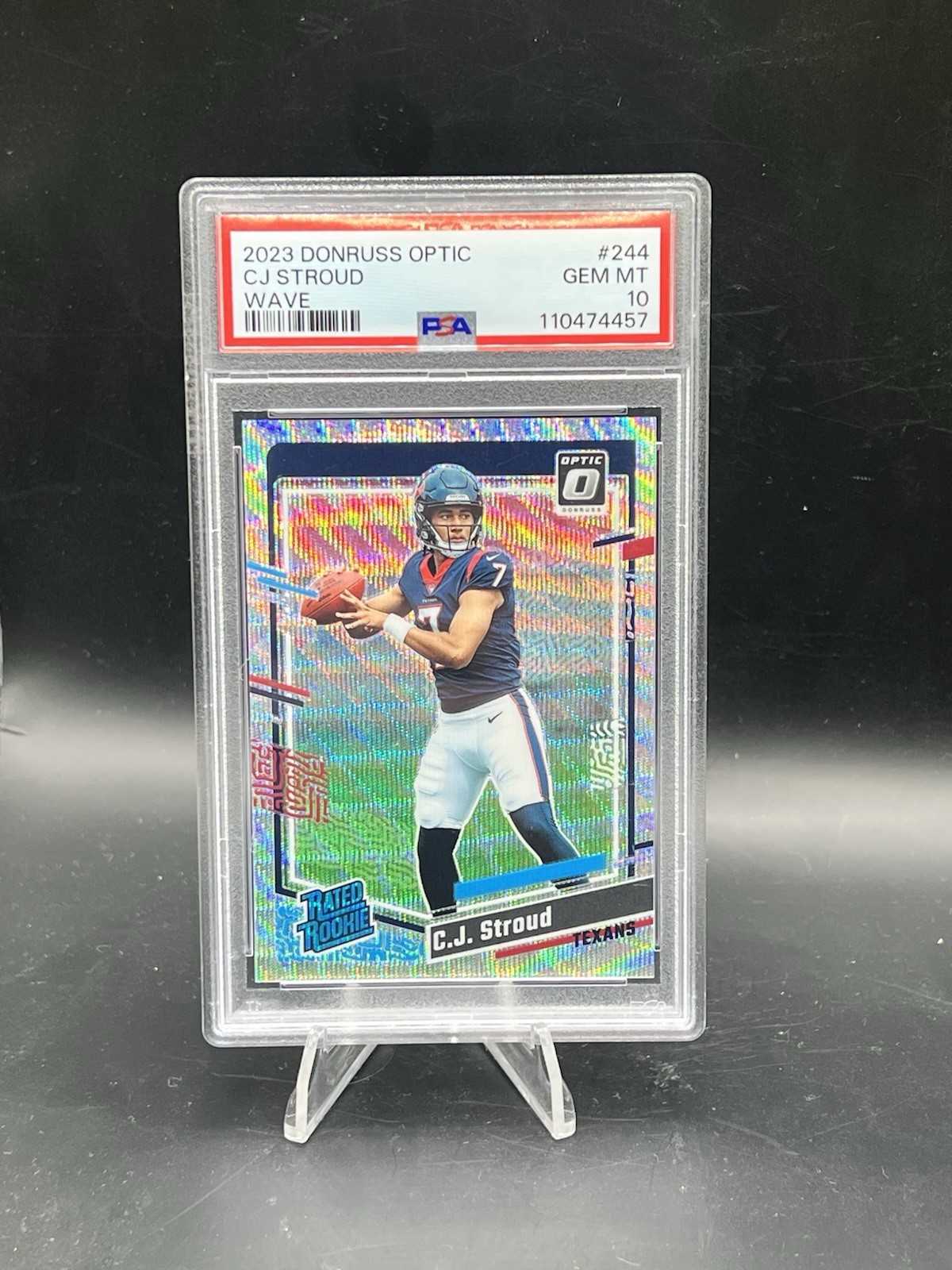 2023 Panini Donruss Optic Wave #244 C.J. Stroud 49/300 RC Gem Mint PSA 10