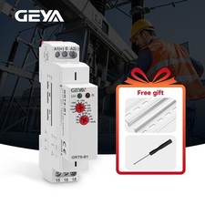 GEYA Electronic On Delay Off Delay Timer Delay Relay AC/DC12V-240V 16A Din Rail