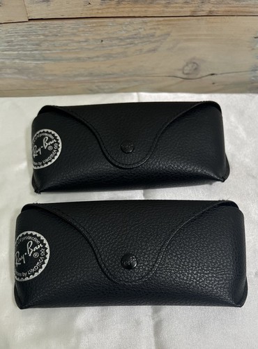 Lot of 2 Ray-Ban Replacement Black Sunglasses Glasses Snap CASE ONLY
