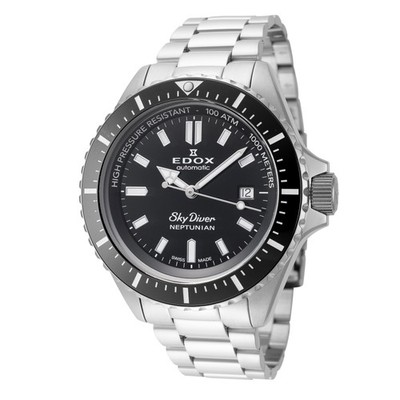 Edox Men's SkyDiver 44mm Automatic Watch 80120-3NM-NIN