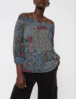 Desigual Bluse 20SWBW65 Mehrfarbig Viskose Gr. 34 Xs Damen Elastisch