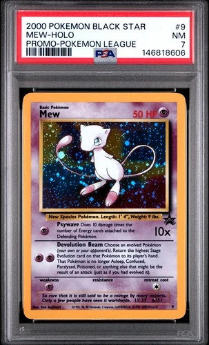 2000 Pokemon Black Star Mew Pokemon League Promo PSA 7 PSA