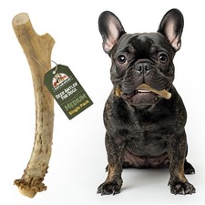 Heartland Deer Antler Dog Chews Medium 56in SplinterFree Dental 1Pack USA
