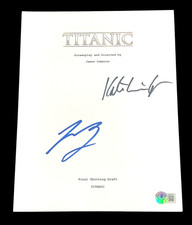 LEONARDO DICAPRIO KATE WINSLET SIGNED AUTOGRAPH MOVIE SCRIPT TITANIC BECKETT D