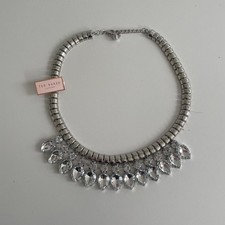 Ted Baker crystal chain silver coloured necklace still has the tag attached £45