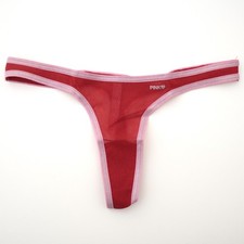 NEW Victoria's Secret VTG PINK Sheer Mesh Thong Panty SMALL