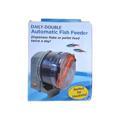 Penn-Plax Daily Double Automatic Fish Feeder Flake Pellet Food Aquarium Tank