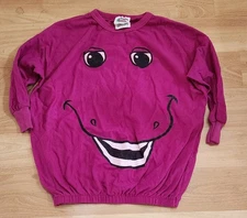 Vintage Barney the Dinosaur Kids T Shirt. Small 4-5. The Lyons Group. 3/4 Sleeve