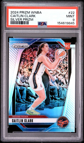 PSA 9 2024 Panini Prizm WNBA Caitlin Clark Silver Rookie RC #22