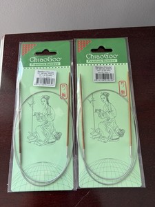 2 Circular Chiagoo Bamboo Knitting Needles 24”~ Size 1 ~ NEW