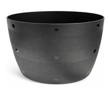 2 x 50cm Barrel Planter Garden Plant Flower Pot Basket Container Round Outdoor