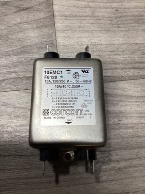 Corcom 10EMC1, F8128 Power Line Filter #135N72