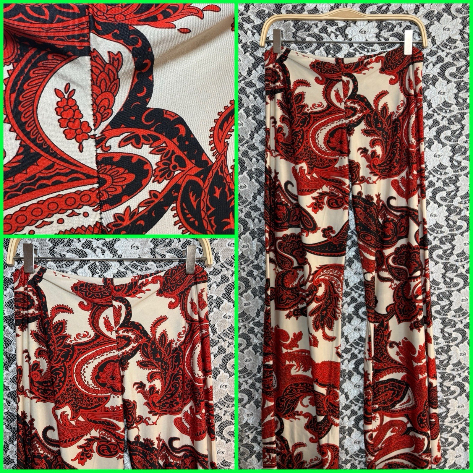 2 pairs same pants different patterns slinky poly… - image 4