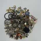 VTG To Modern Costume Jewelry Lot Mixed Rings Necklaces Earrings Mcm Boho Deco