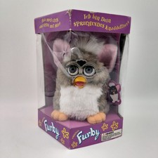 Originale Furby 1999 Hasbro Tiger Vintage (grigio/bianco) - IMBALLO ORIGINALE NUOVO MAI APERTO
