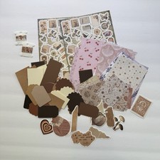 Brown Junk Journal Kit Vintage Scrapbook Paper Stickers Ephemera Craft Bundle