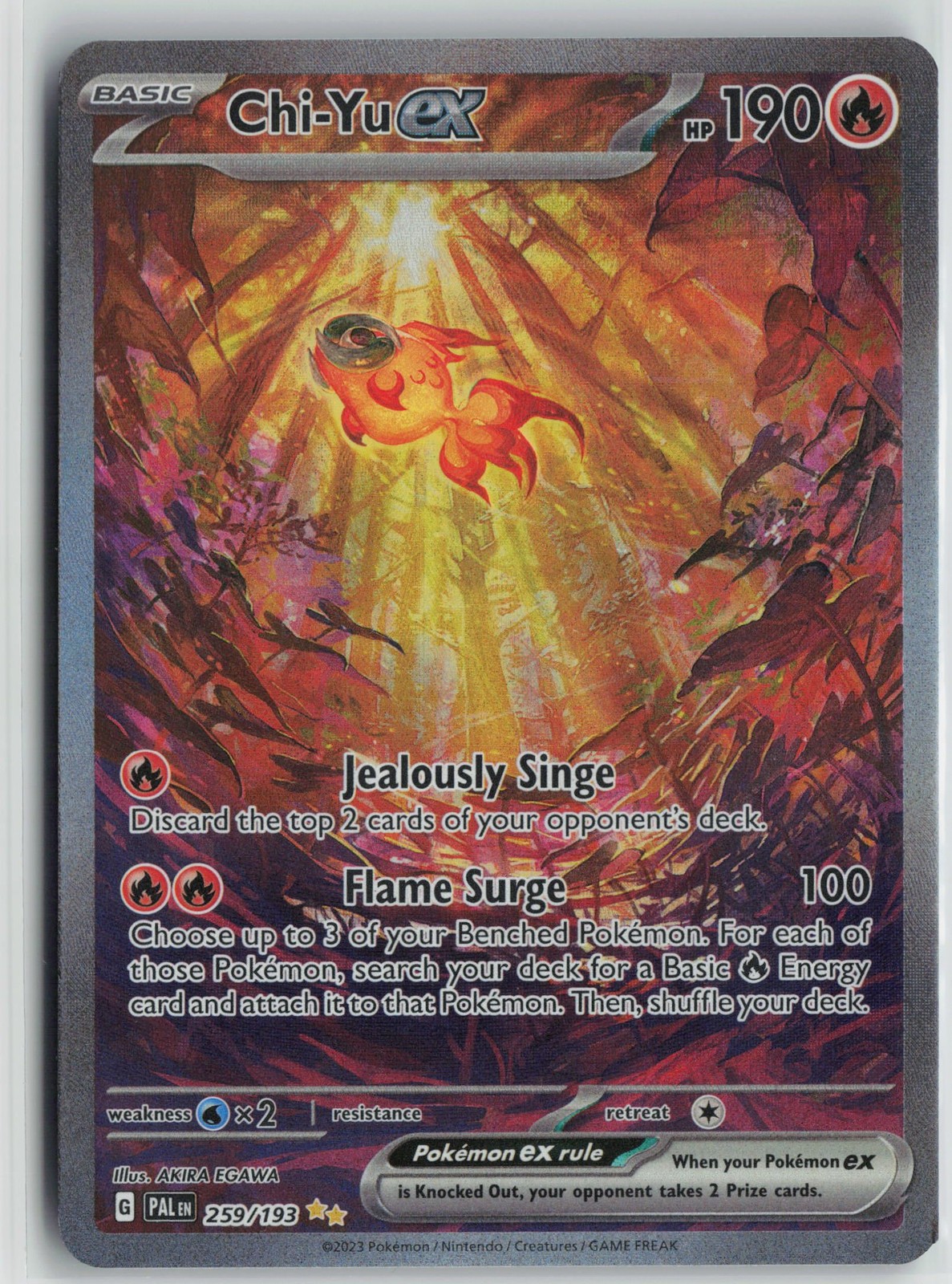 Chi-Yu ex 259/193 Special Illustration Rare Paldea Evolved Pokemon Near Mint