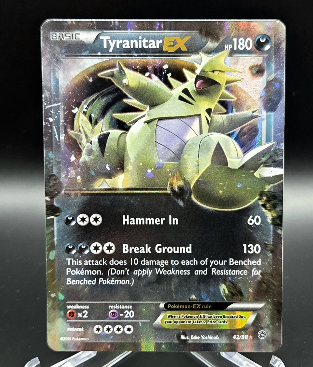 2015 Tyranitar EX Holo Ultra Rare Pokemon XY - Ancient Origins 42/98 NM
