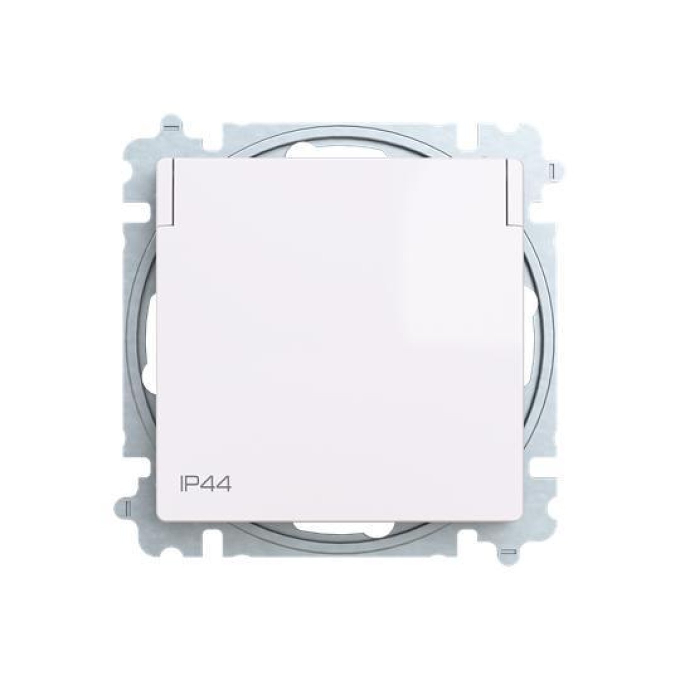 Socket with Pin and Flap IP44 ZONI White 2CHT196995A6500