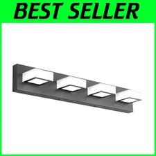 Black Metal Vanity Lights with Acrylic Shades