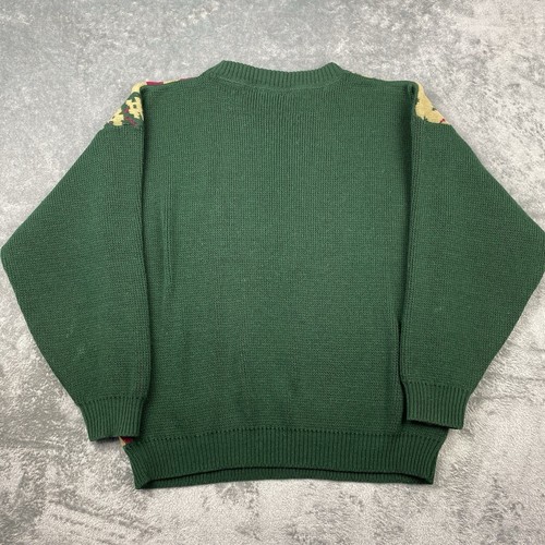 Vtg Cabin Creek Sweater Womens S Green Knit Pullover Made USA Cottagecore Bird - Picture 7 of 13
