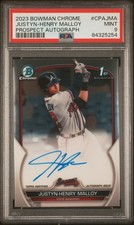 2023 BOWMAN CHROME PROSPECT AUTOS #CPAJMA JUSTYN-HENRY MALLOY PSA 9 AUTO