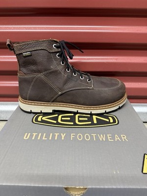 NEW Keen Utility Mens San Jose 90 Degree 6 WP Aluminum Toe Bison Brown Boots