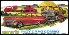AMT 1520 Indy Drag Combo (Chevy II Wagon, Funny Car, Trailer) model kit 1/25