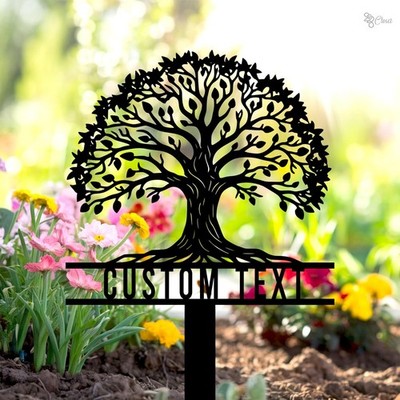 Custom Tree of Life Garden Sign, Personalized Family Tree Sign,Custom lawn sign