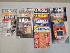 Lot of 12 Various AMIGA Magazines, 80s  90s, AMIGA World, COMPUTE 's AMIGA