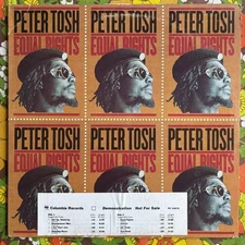 Peter Tosh Equal Rights Vinyl LP Record White Label Promo Timing Strip VG+