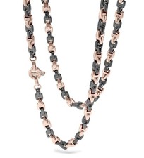 BARAKA Men's GC275381ROCN600002 Cyborg Ceramic Gold  Diamonds Chain Necklace