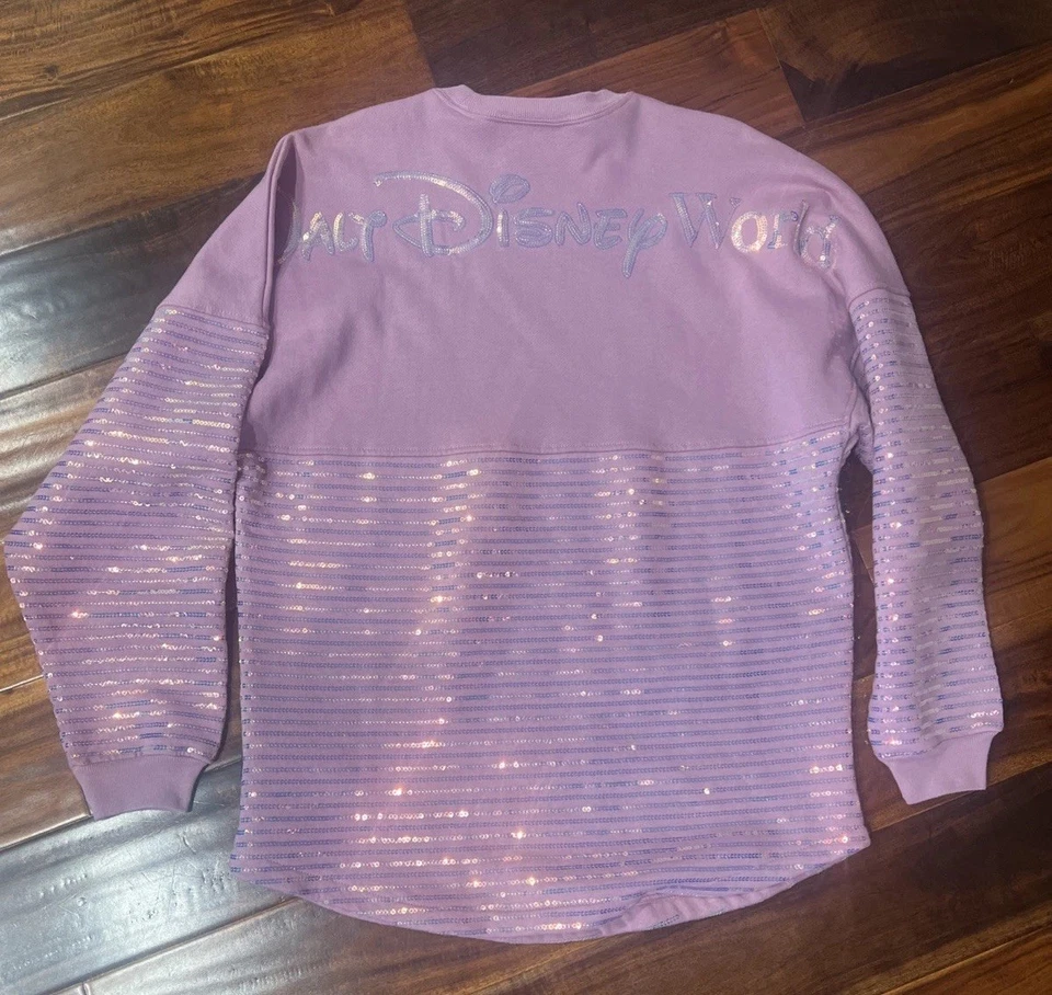 Camiseta Adulto Spirit Walt Disney World 50º Aniversário Lantejoulas EARidescent Nova P - Imagem 2 de 4