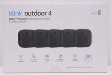 Blink Outdoor 4 (4th Gen) 5 Camera Wireless HD Home Security System Kit - NEW