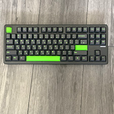 PL87W MONGDOL Tri-Mode Gaming Keyboard Black/Green QWERTY Hot-Swappable