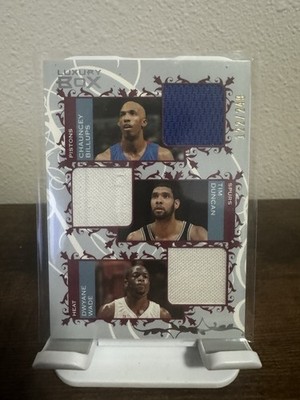2006-07 Luxury Box Chauncey Billups, Tim Duncan Dwyane Wade Triple Relic /249 HS