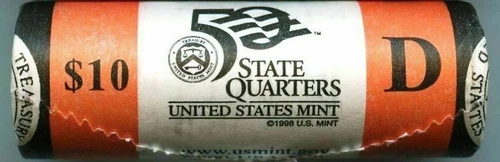2005 D Kansas State Quarter Unopened "Beautiful" Orange US Mint Coin Roll