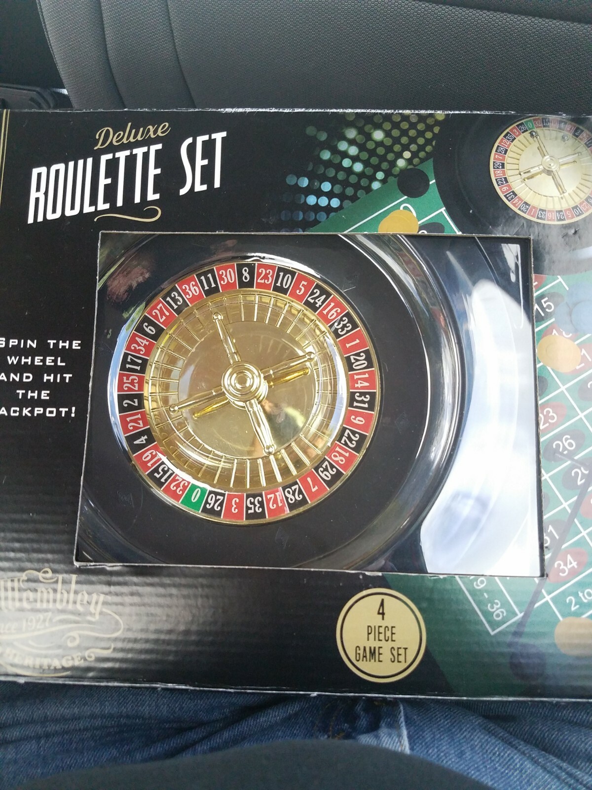 Wembley Deluxe Roulette 4 Piece Game Set Wheel, Chips, Felt, Rake eBay