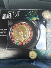 Wembley Deluxe Roulette 4 Piece Game Set Wheel, Chips, Felt, Rake