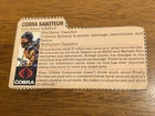 1985 GI Joe Firefly file card ARAH