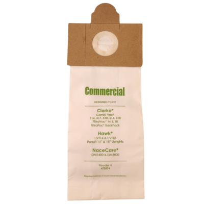 #ad VacBagsUSA® Replacement Vacuum Cleaner Bags for Clarke® Hawk® NaceCare® 2 Pl $50.53