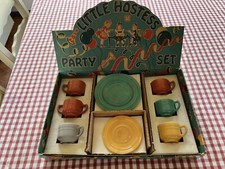 Little Hostess Party Set by Hazel Atlas Depression Glass circa 1940  s