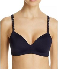 New WACOAL 856369 BRA Night Sky Level Up Blue Lace Wireless Bra 38 DD Rtl 65
