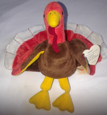 BEANIE BABY " GOBBLES " THE TURKEY 1996 TAG ERRORS Original Retired Rare   